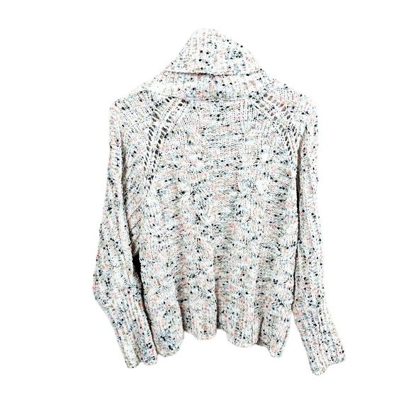 Cozy Collection Cable Knit Multicolor Chunky Knit Cowl Neck Sweater Size Small - Picture 2 of 7